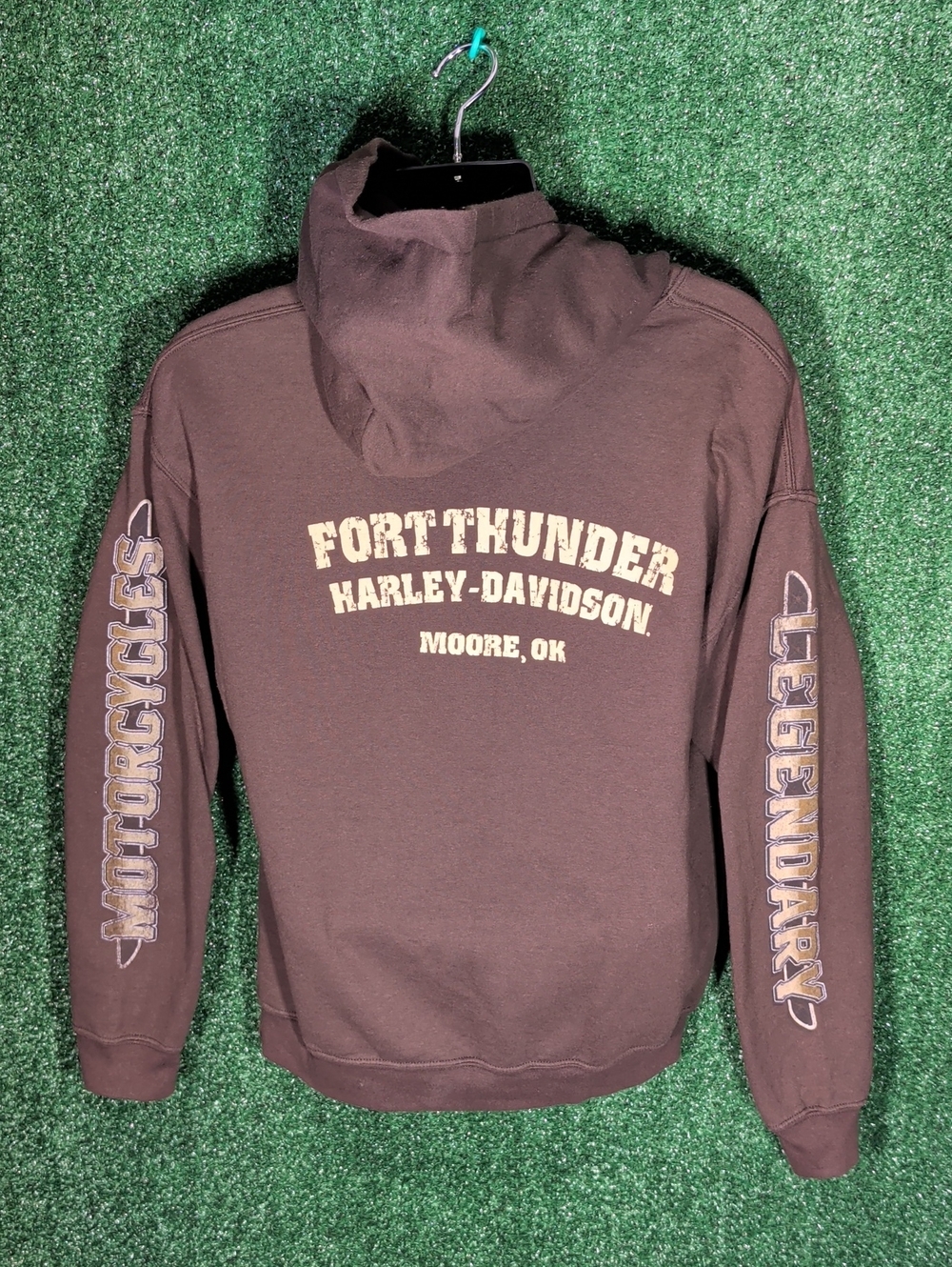 Harley-Davidson Brown Pullover Hoodie Size Large - Picture 5 of 9
